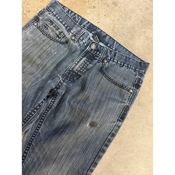 ROYAL PREMIUM Men Jeans Bootcut Dark Wash Distressed Size 32x32 - Picture 5 of 6